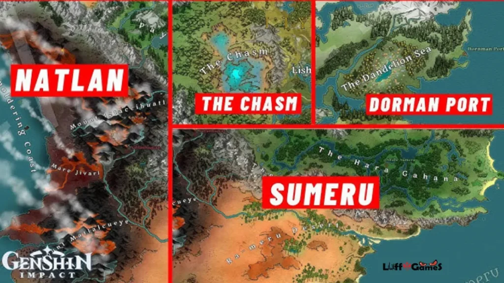 How has the map 2025 evolved since the game's launch Genshin Impact